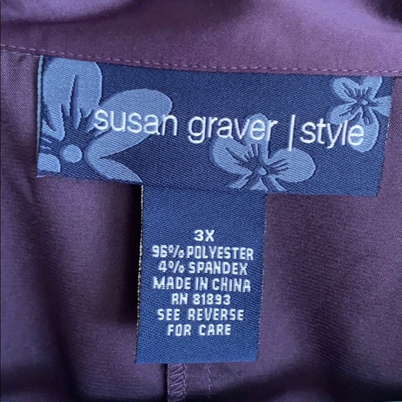 LIKE NEW Susan Graver blouse - Picture 2 of 4